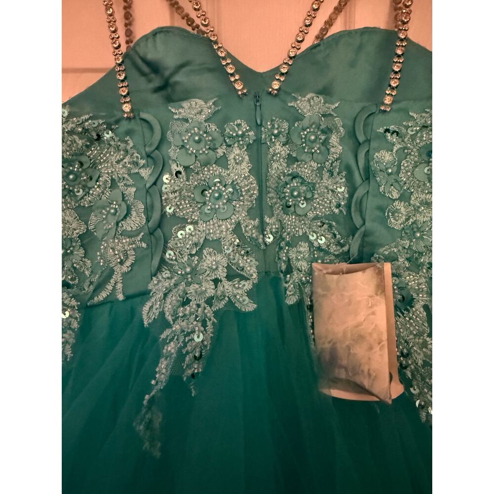 Teal Prom/Formal Dress Size 12 - Picture 6 of 7
